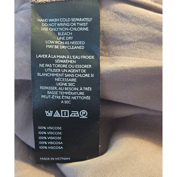 Anthropologie Women’s Mauve Viscose Asymmetric Midi Skirt M Minimalist Quiet Lux - Picture 9 of 14